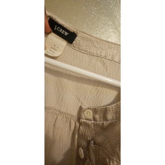 J crew s 100% silk cream neutral blouse Beige - Picture 2 of 3